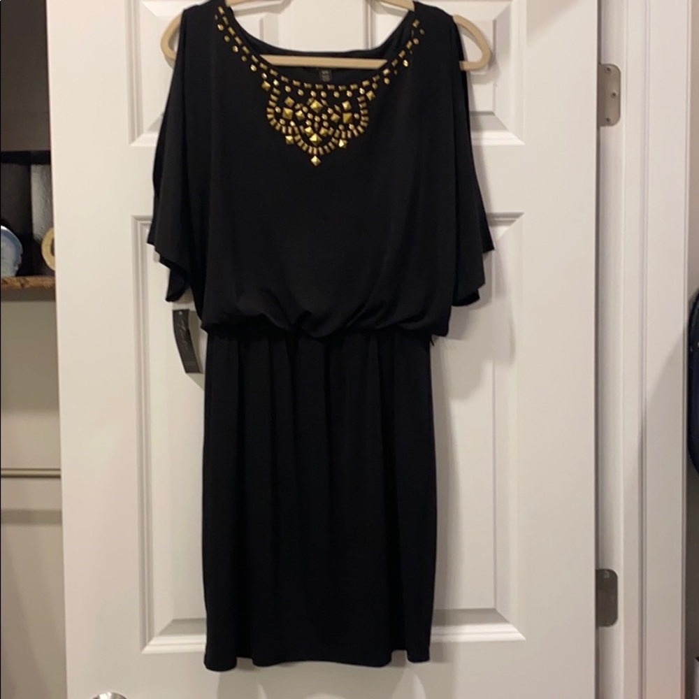 Macy’s Thalia Sodi Black & gold dress